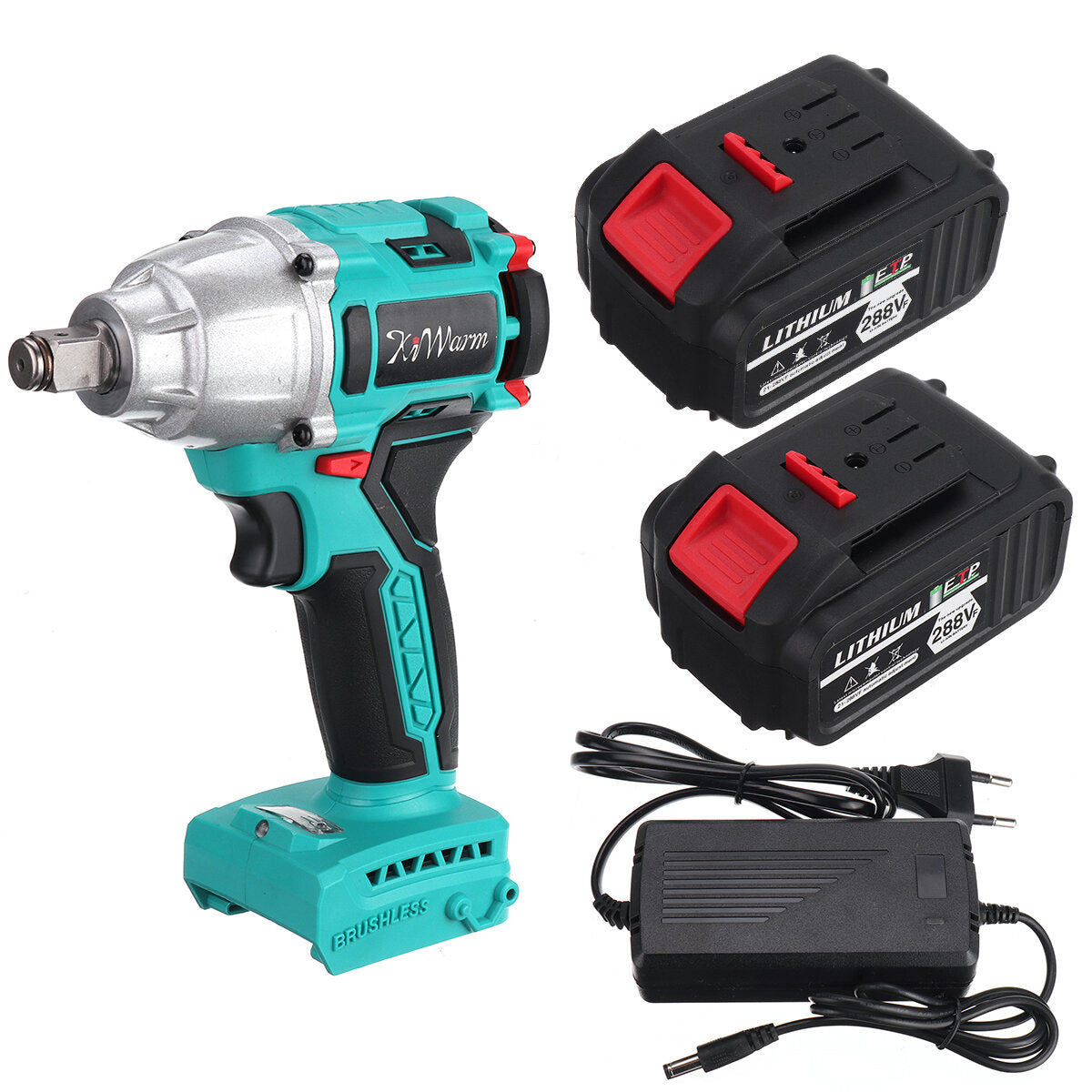 520N.M 1/2" 6200rpm Brushless Cordless Electric Wrench Forward Lock Switch Spanner