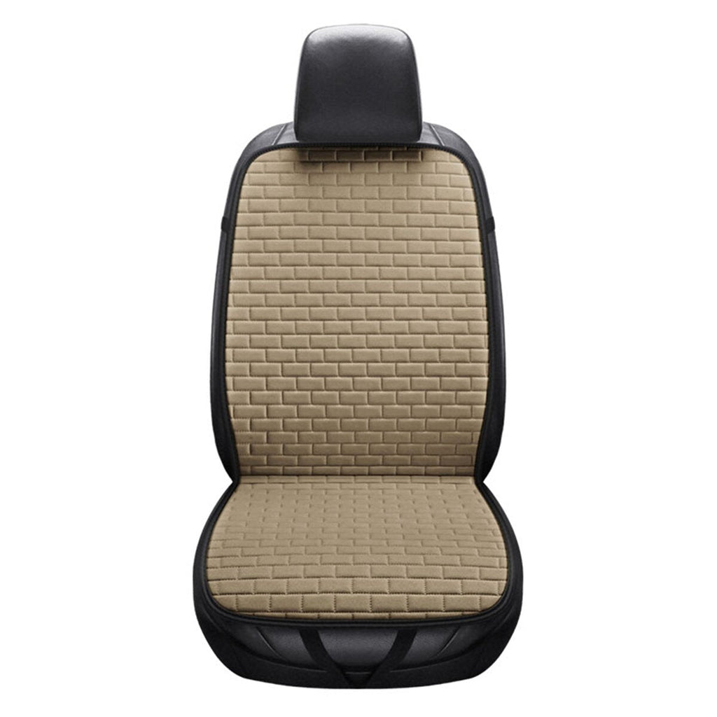 Universal Front Car Seat Cushion Cover Breathable Flax Protector Cushion Anti-slip