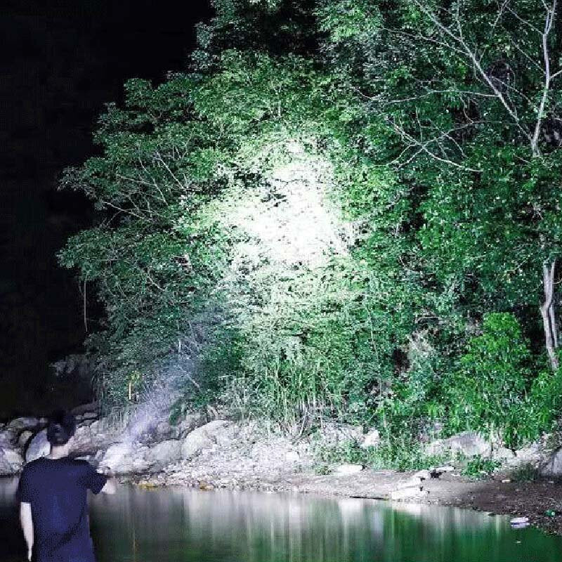 LED+COB 500m Long Range Strong ABS Housing Flashlight With COB Side Light Type-C USB Rechargeable Portable LED Torch Lamp Powerful Spotlight