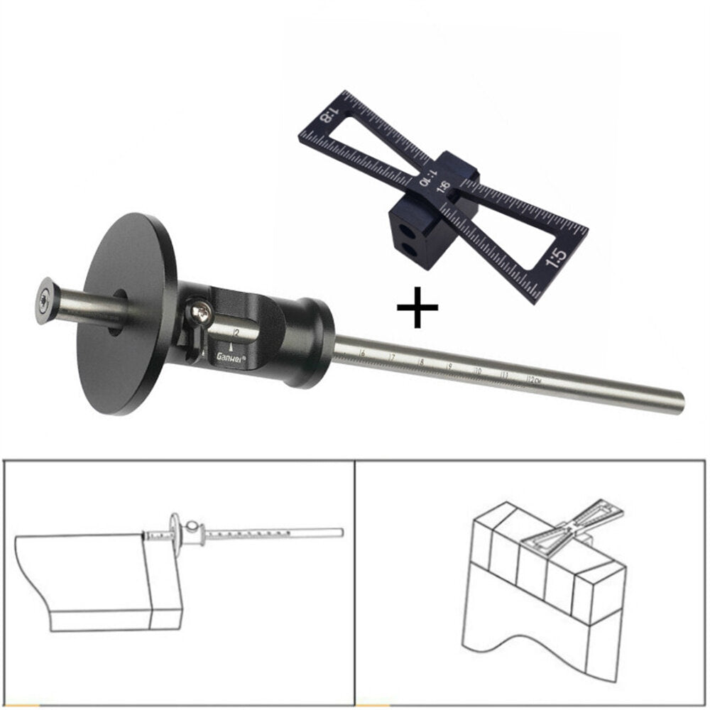 Jig Wheel Marking Gauge Tool Set for Woodworking - Precision Measuring & Marking, Durable Aluminum & Stainless Steel