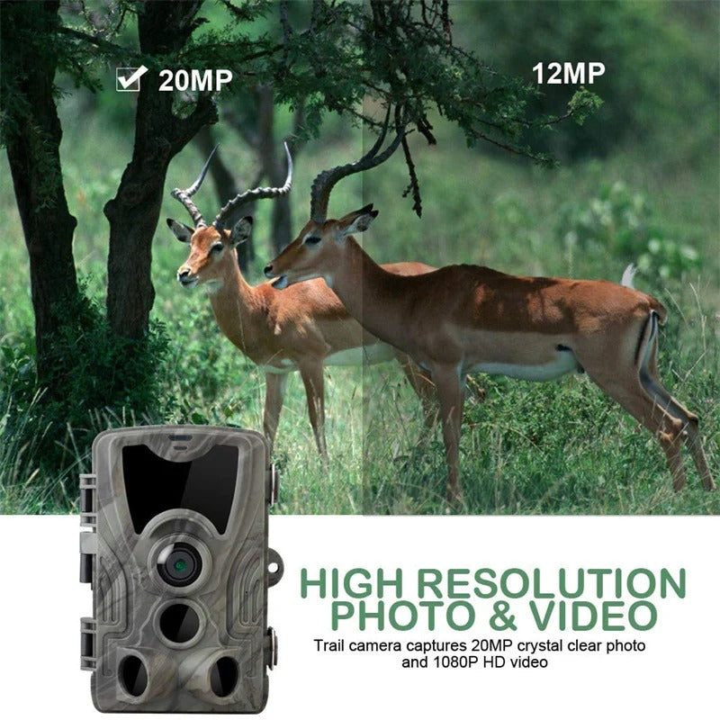 Hunting Camera with 5000Mah Lithium Battery 16MP 64GB Trail Camera IP65 Waterproof 0.3s 940nm Wild Camera Type-C Charging