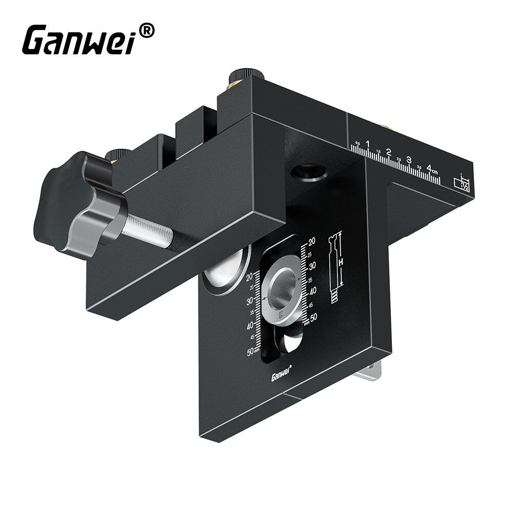 Combined Three-in-One Locator for Woodworking - Durable CNC Tool with Adjustable Vice Jaw (0-55mm)