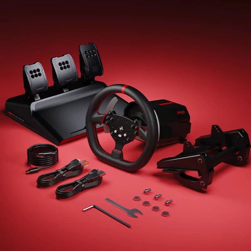 3.2Nm Direct Drive Racing Wheel Force Feedback Gaming Steering Wheel Hall Magnetic Pedals Gaming Controller Plug and Play for PC PS3/PS4 for Xbox One Switch
