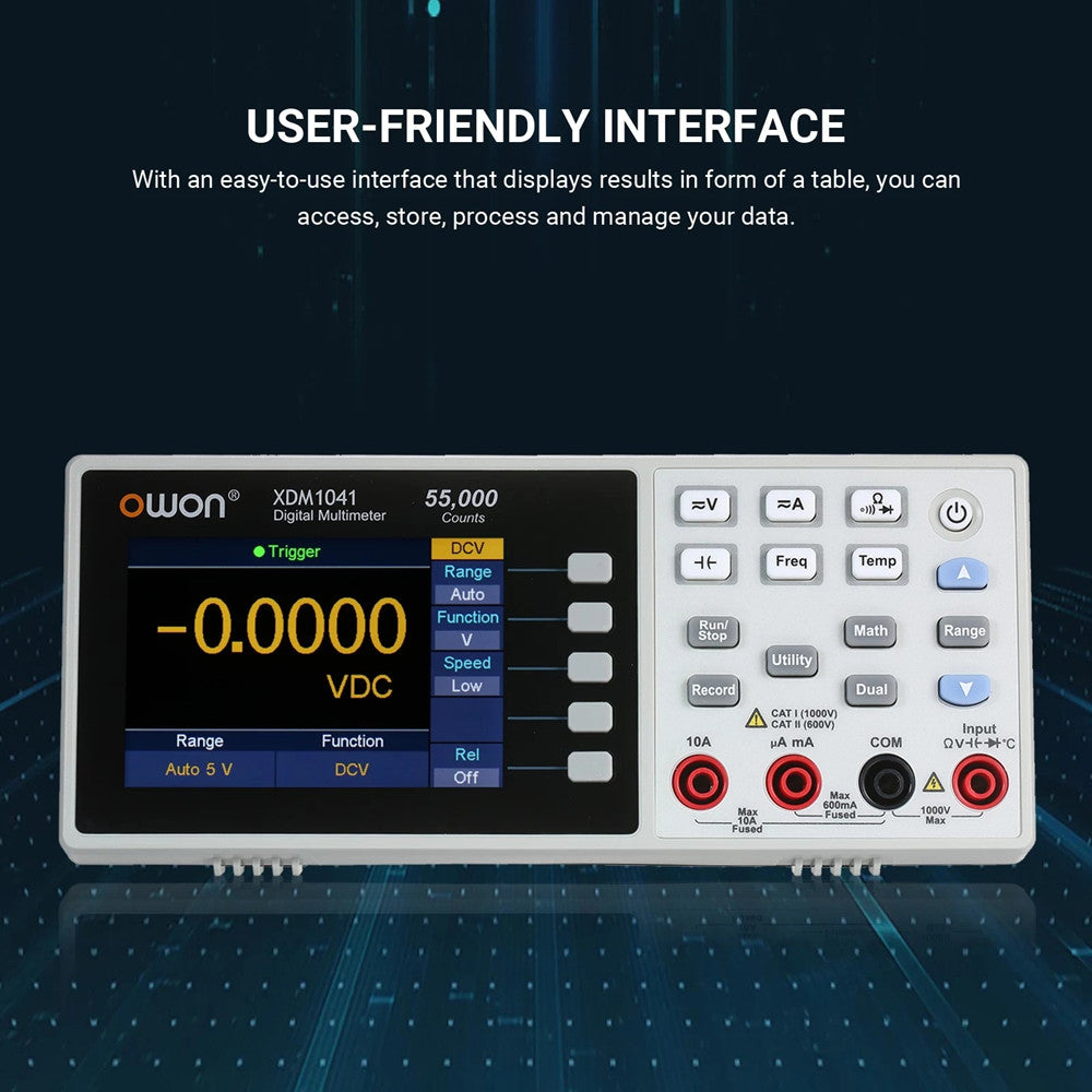 USB Digital Multimeter 55000 Counts High Accuracy Universal Desktop Multimeters Meter with 3.5-inch TFT LCD Screen