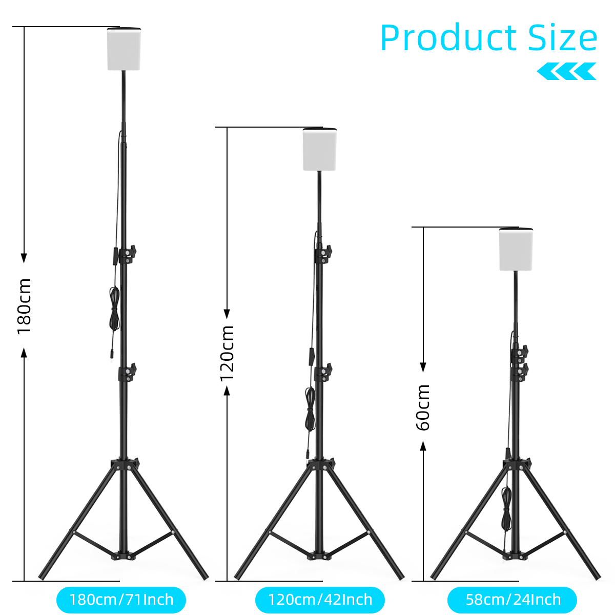 Upgraded Head 84*LED 1.8m Adjustable Tripod Stand Light Portable Outdoor LED Work Lamp Photography Fill Emergency Camping Lantern