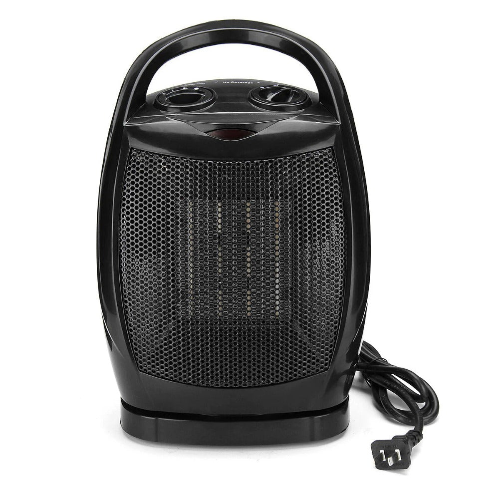 1500W Electric Warm Air Heater Fan with PTC Ceramic Thermostat - EU/US Plug