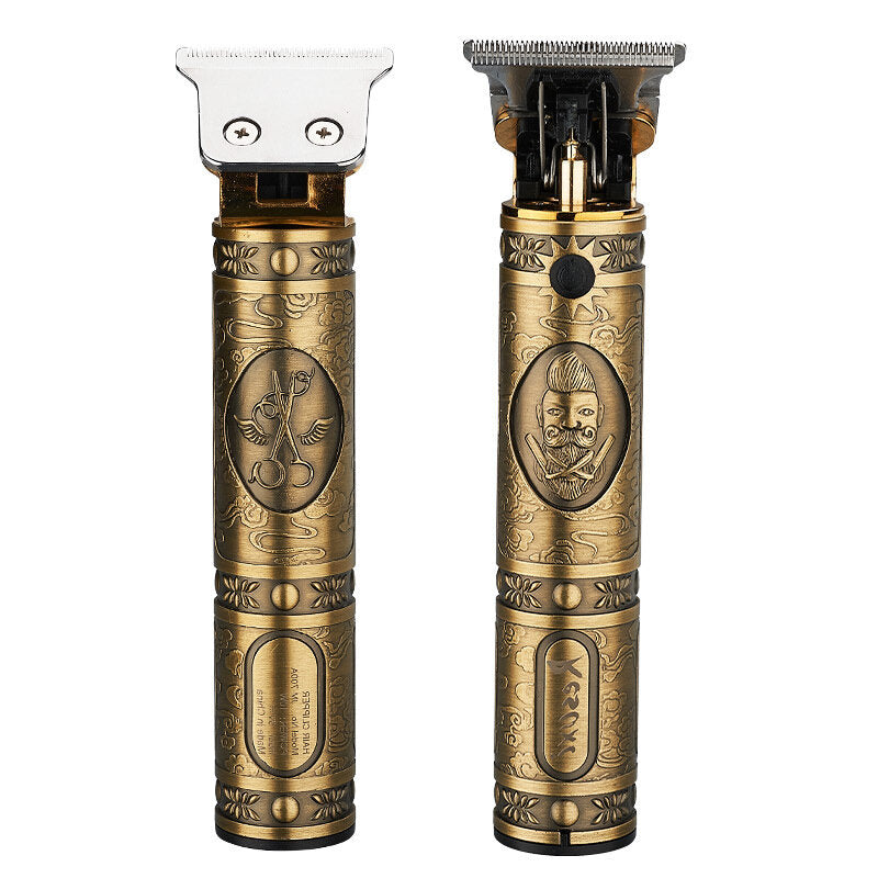 Cordless Electric T-outliner Hair Trimmer Rechargeable Portable Carving Hair Clipper W/ 4 Limit Combs