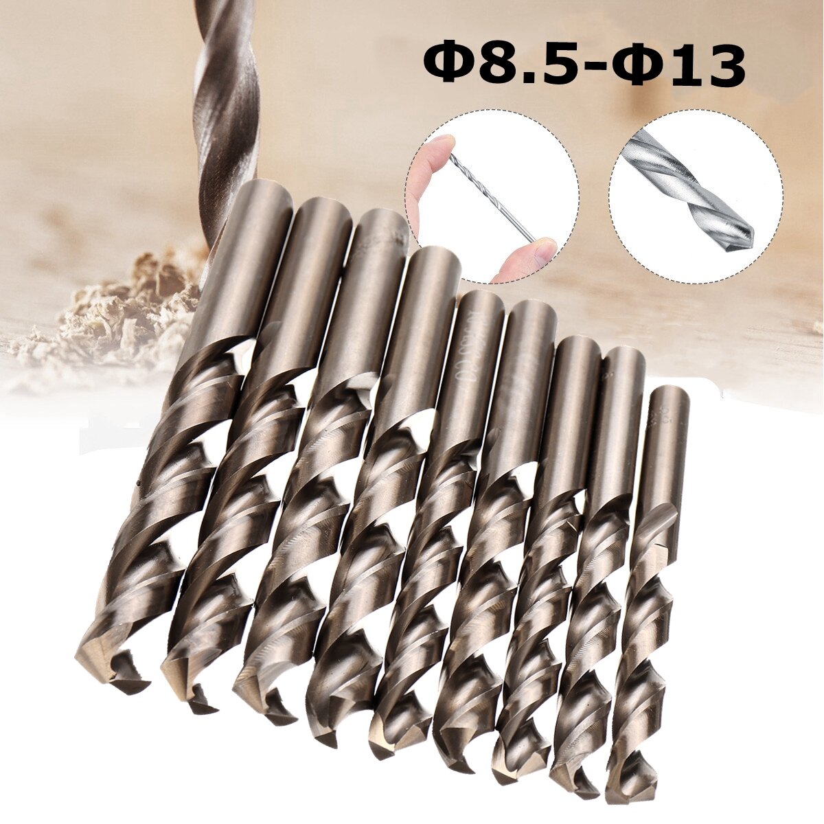 Drilling Machines Straigth Shank Wood Tool Auger Twsist Drill Bit 8.5-13