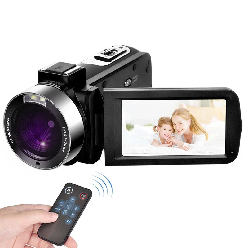 56MP 18X Digital Zoom 4K Digital WiFi Video Camera Camcorder DV Recorder 3.0 Inch IPS Touch Screen Anti-shake IR Night Vision Camcorder