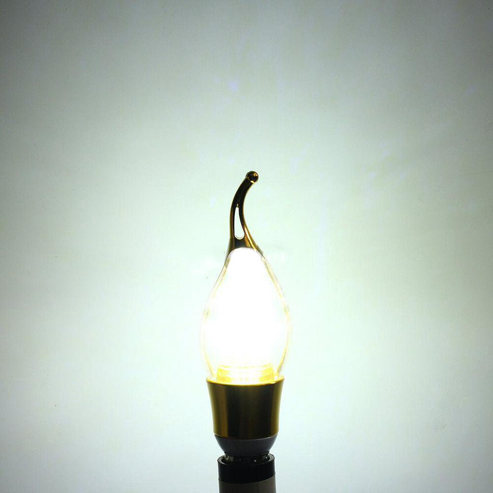 4PCS KingSo 4W 85~265V 400lumens E12/E14 Wide Voltage LED Bulb LED Filament Candle Bulbs Pure White/Warm White