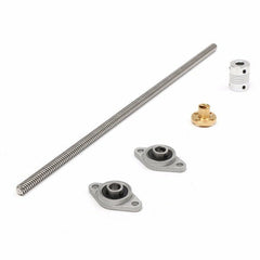 T8 300mm Lead Screw with Bearing Block and Shaft coupling