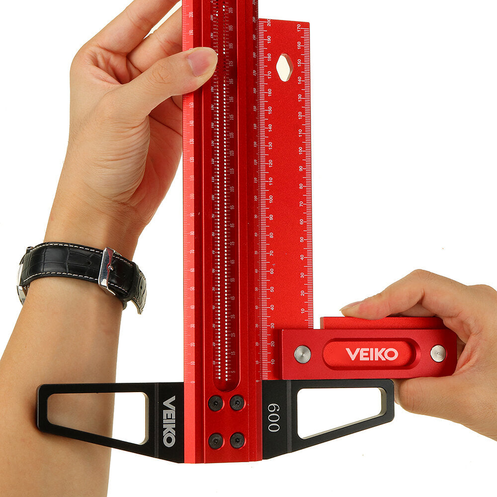 TS Precision Woodworking Line Scriber T-Ruler, Aluminum Alloy, 300-760mm, Durable Marking Gauge for Hole Positioning