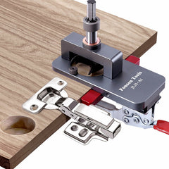Premium Aluminum Concealed Hinge Jig - Adjustable, Precision Drilling, Multiple Offsets for Cabinet Making, Easy Setup
