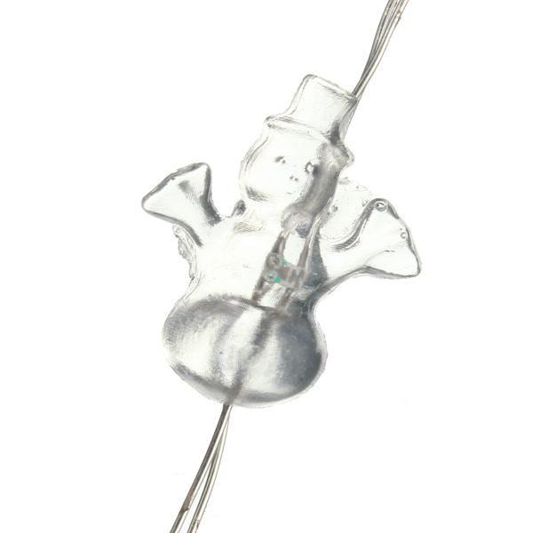 2M 20 LED Battery Powered Snowman String Fairy Light For Christmas Party Weddinng Decor