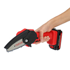 24V 2000mAh Mini Portable Electric Chain Saw Woodworking Wood Cutting Tool