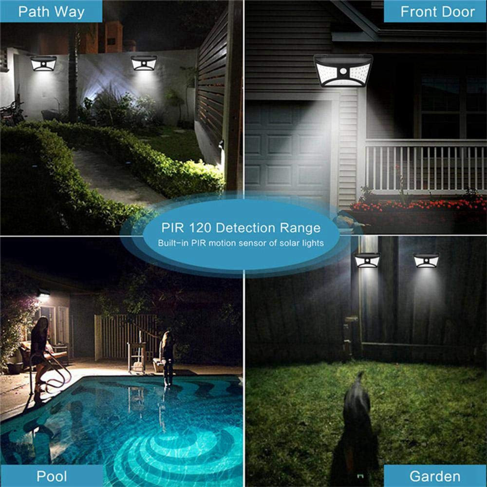 Solar Power 68 LED Wall Light PIR Motion Sensor Waterproof Outdoor Garden Yard Security Lamp