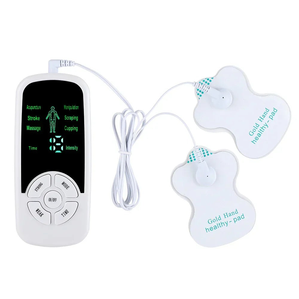Portable Micro-Current Body Massager with 6 Modes, Adjustable Intensity, LCD Screen, Ideal for Travel and Relaxation
