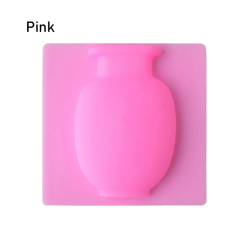 Creative Magic Rubber Wall Vase Silicone Sticky Flower Container Bottle