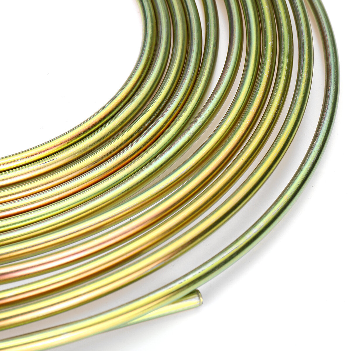 25ft Roll of 3/16'' Plated Brake Line Tubing OD Copper Nickel With 16x Tube Nuts
