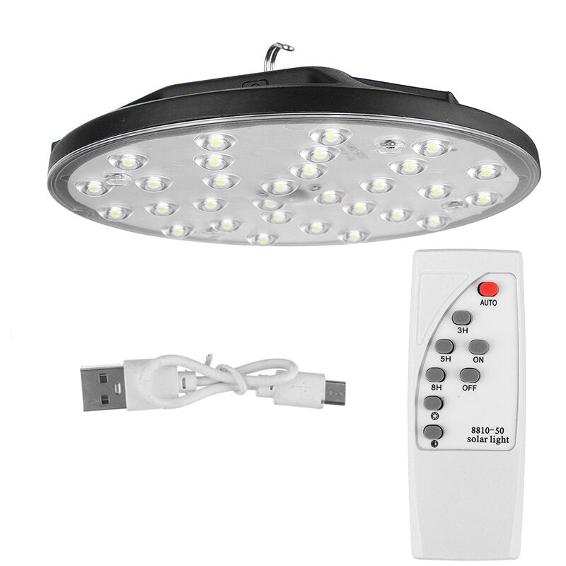 LED Solar Camping Tent Light Garden Hooking Floodlight Outdoor Lamp With Remote Control
