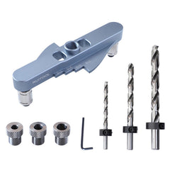 Premium Aluminum Dowel Jig Kit - Self-Centering, Precision Drill Guides, Versatile for Woodworking & DIY Projects