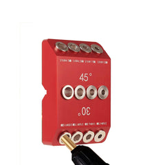 Aluminum Drill Guide for Cable Railing - 30°, 45°, 90° Angles, Multi-size Holes, Includes Titanium Drill Bits, Portable