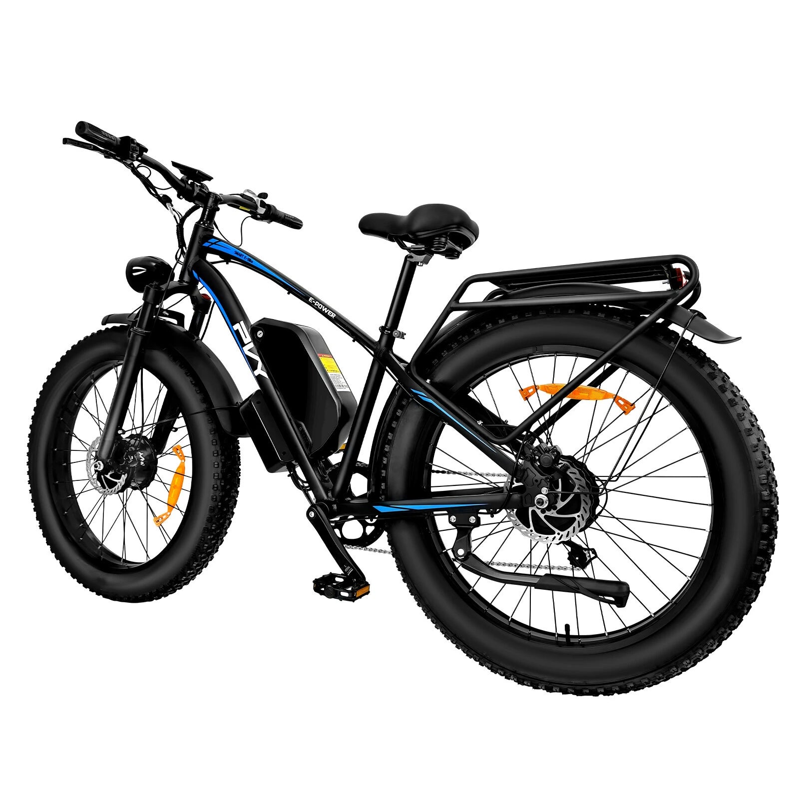 Electric Bike, 48V 25Ah Battery, 1200W*2 Dual Motors, 26 Inch Fat Snow Tires, Top Speed 25KM/H, 80-150KM Long Range, 150KG Max Load Electric Bicycle