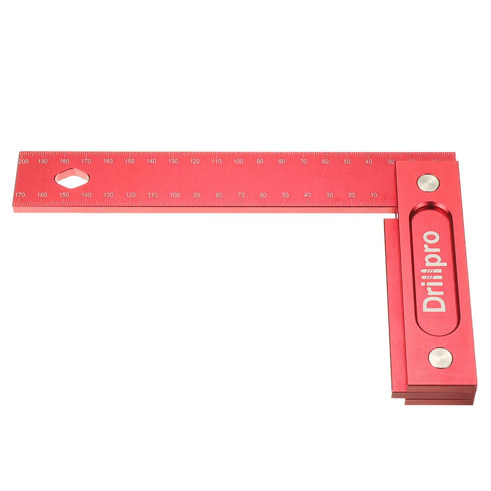 Aluminum Alloy Right Angle Ruler 150/200mm with Laser Engraved Metric Scale - Durable, Precision Tool for Carpentry & Woodworking