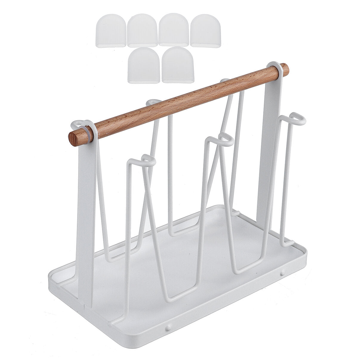 Wrought Iron Upside Down Drain Japanese Style Cup Holder Water Cup Mug Storage Rack Drain Rack