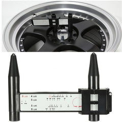 1pc Black Caliper Hub Hole Distance Measurement Tool Ruler Wheel Bolt Gauge