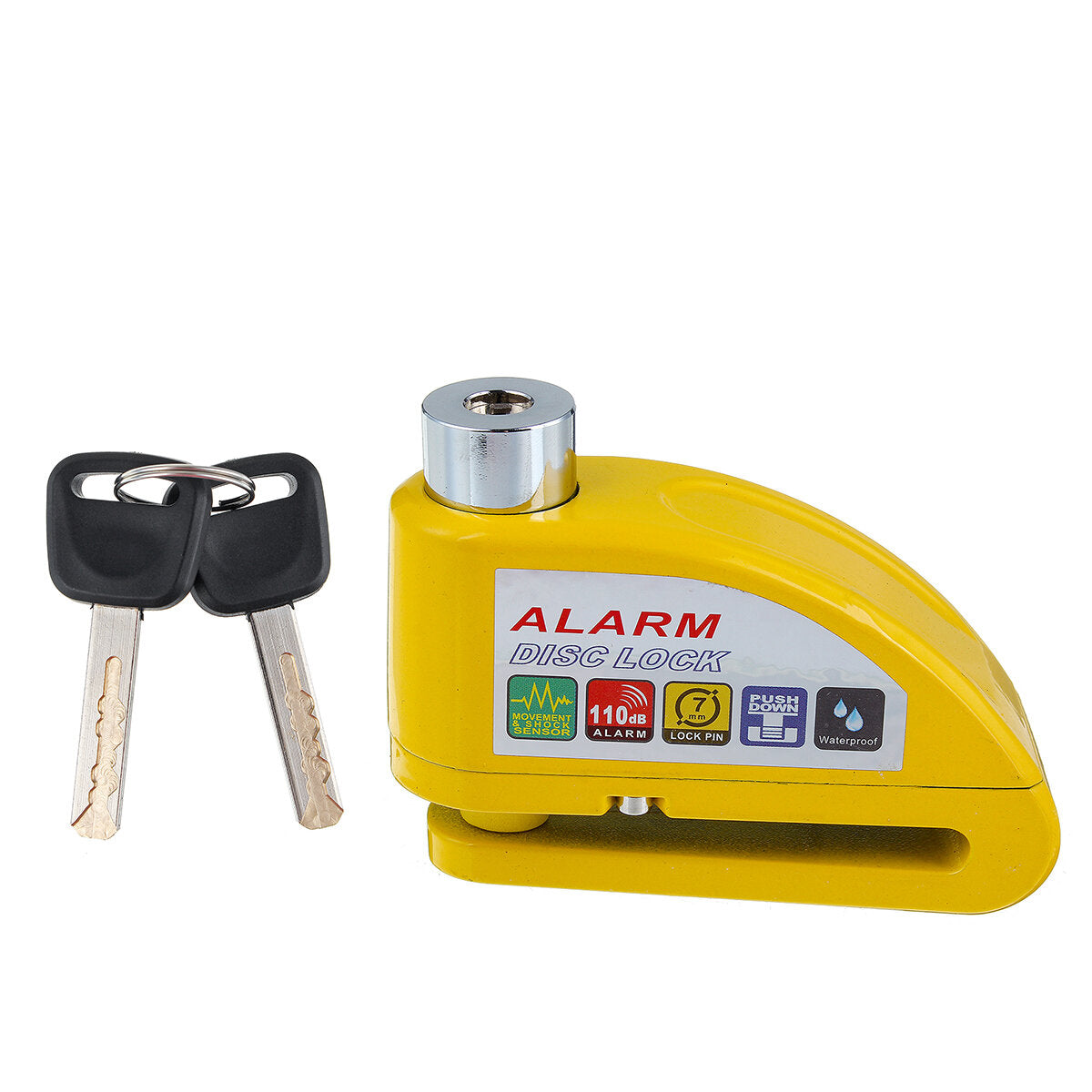 110DB Motorcycle Lock Alarm Disc Wheel Brake Pouch Lock Alarm Kit Bike Scooter Security Anti-theft 2 Keys