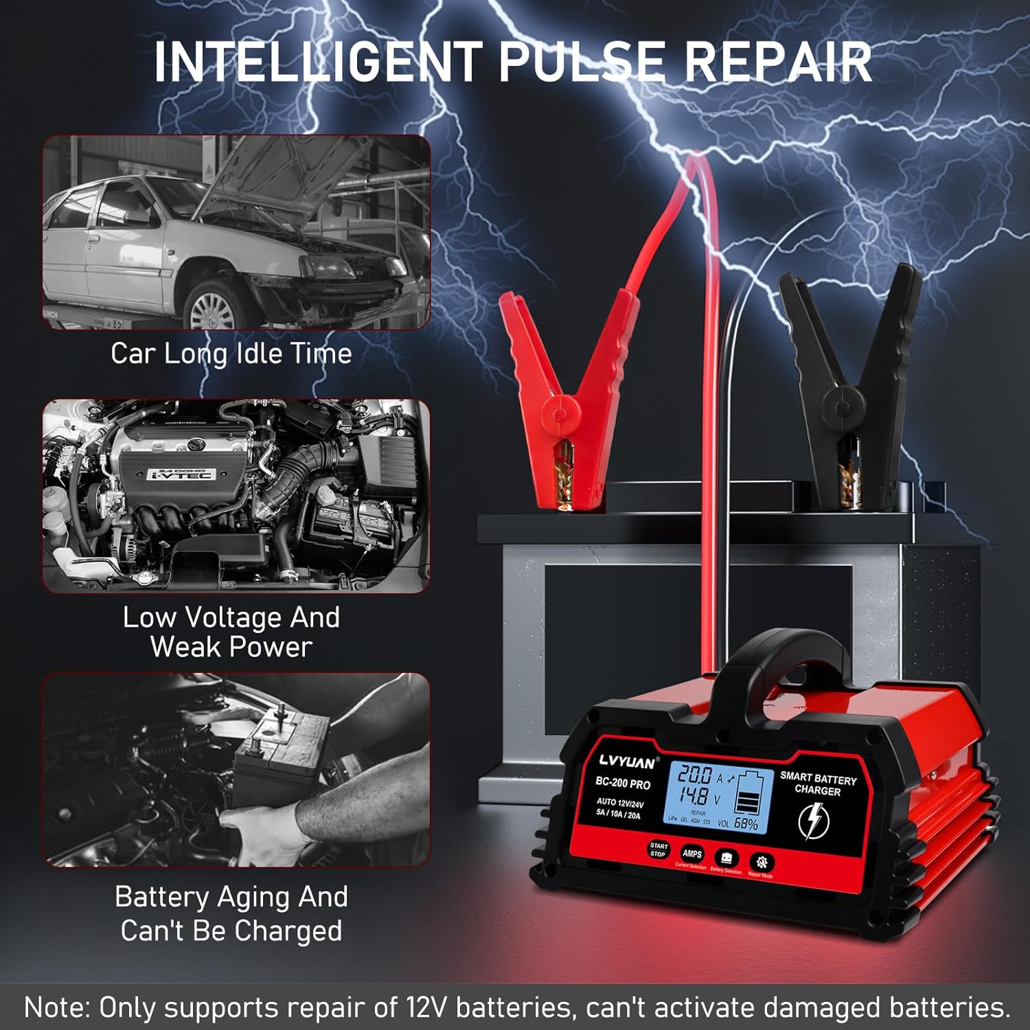 GreenZech Elite Smart Battery Charger | 20A & 30A High-Power Models | 12V/24V Professional LiFePO4 & Lead-Acid Maintainer