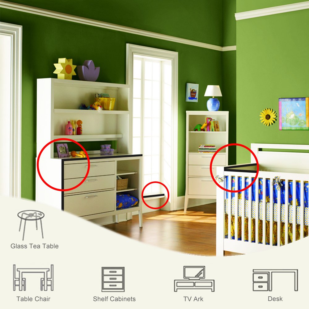 Corner and Edge Guards - 14ft (4.3m) [ 13ft Edge Cushion + 8 Corner Cushion ] Premium Childproofing Protector,Child Safety