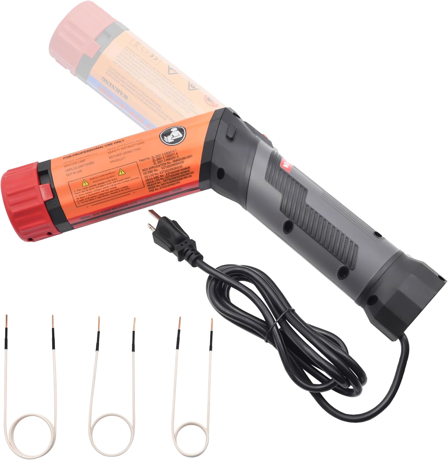 Greenzach ProFlex™ 1100W Magnetic Induction Heater Kit | Rotatable Handle for Tight Spaces | with 8-Piece Coil Set
