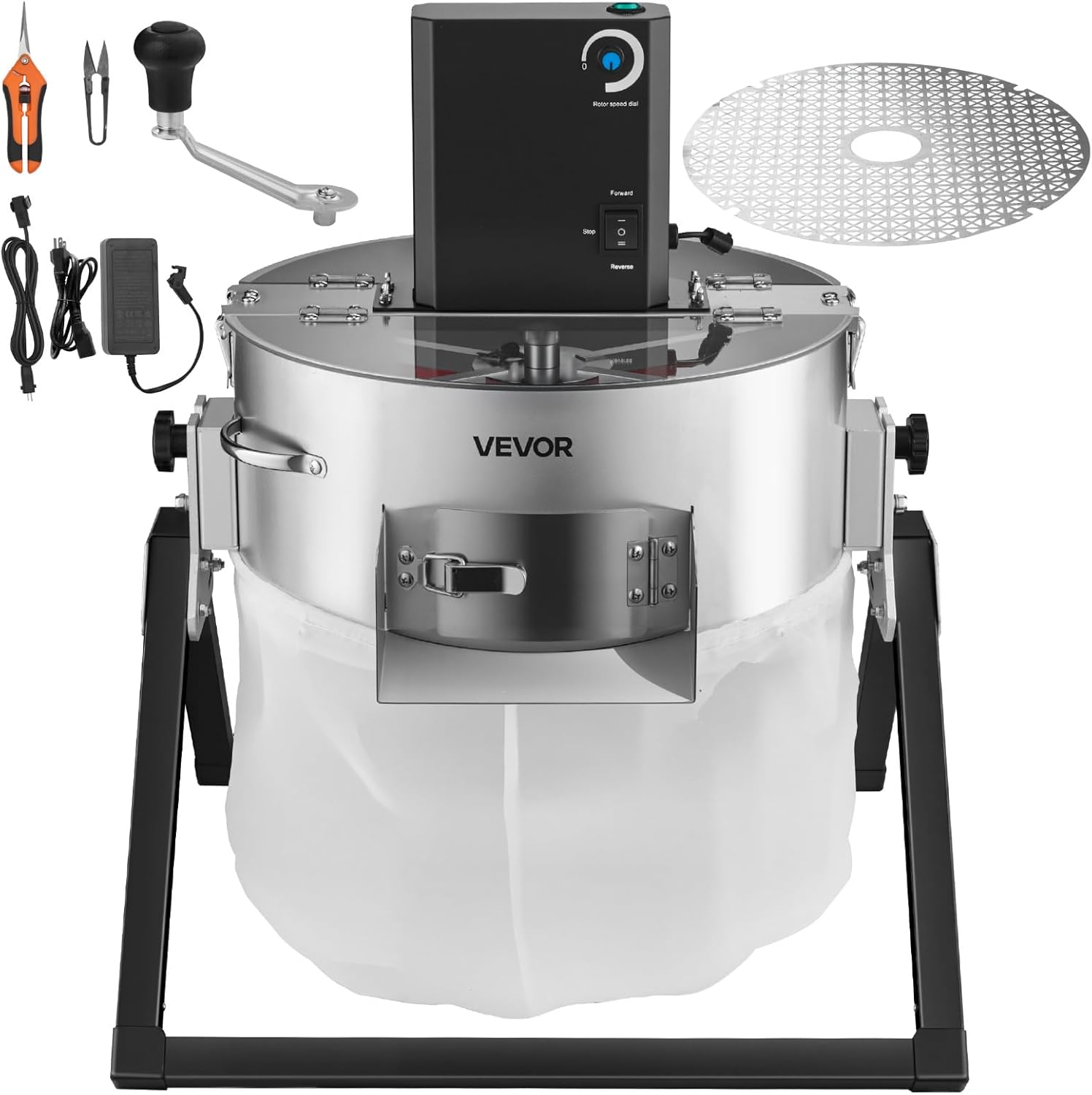 Greenzech Electric Bowl Leaf Trimmer 370mm – Brushless Motor Dual Wet/Dry Hydroponic Bud Trimmer with Transparent Lid & Collection Bag