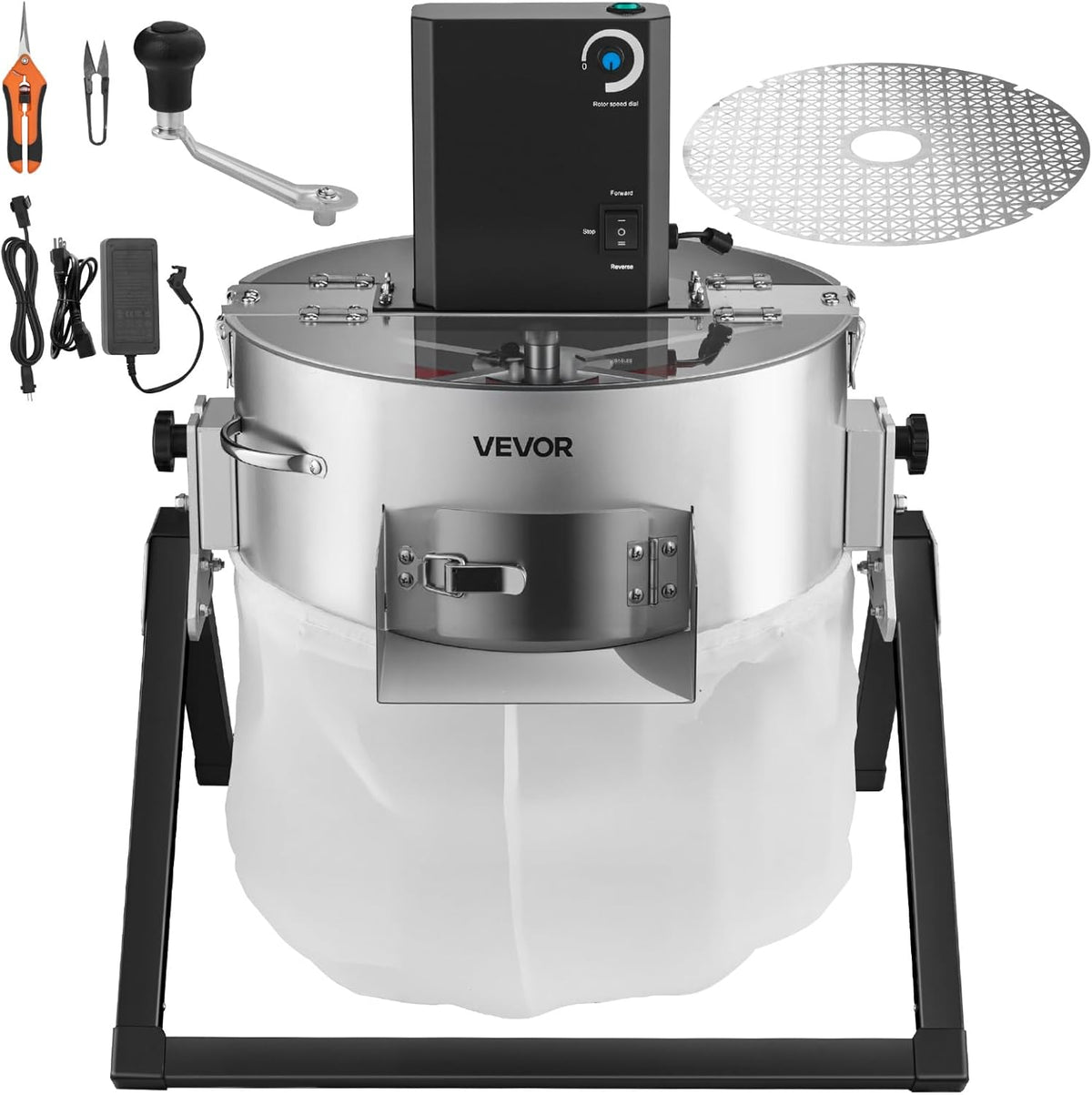 Greenzech Electric Bowl Leaf Trimmer 370mm – Brushless Motor Dual Wet/Dry Hydroponic Bud Trimmer with Transparent Lid & Collection Bag