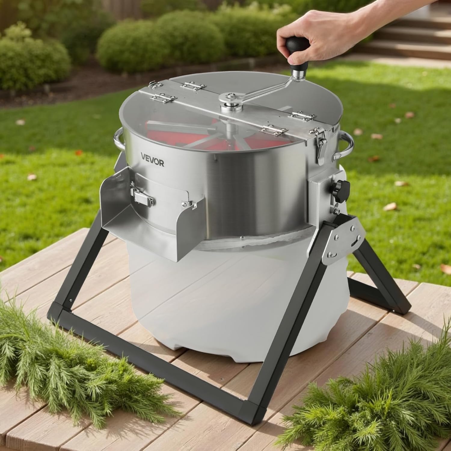 Greenzech Electric Bowl Leaf Trimmer 370mm – Brushless Motor Dual Wet/Dry Hydroponic Bud Trimmer with Transparent Lid & Collection Bag