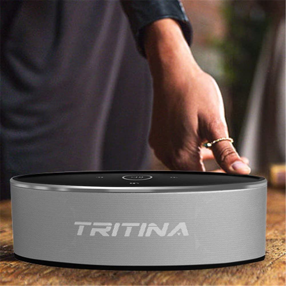 Wireless Speaker Stereo HD Sound, Touch Control with Fashion Light, Bluetooth Built-in Mic Handsfree Calling, TF Card Slot & AUX