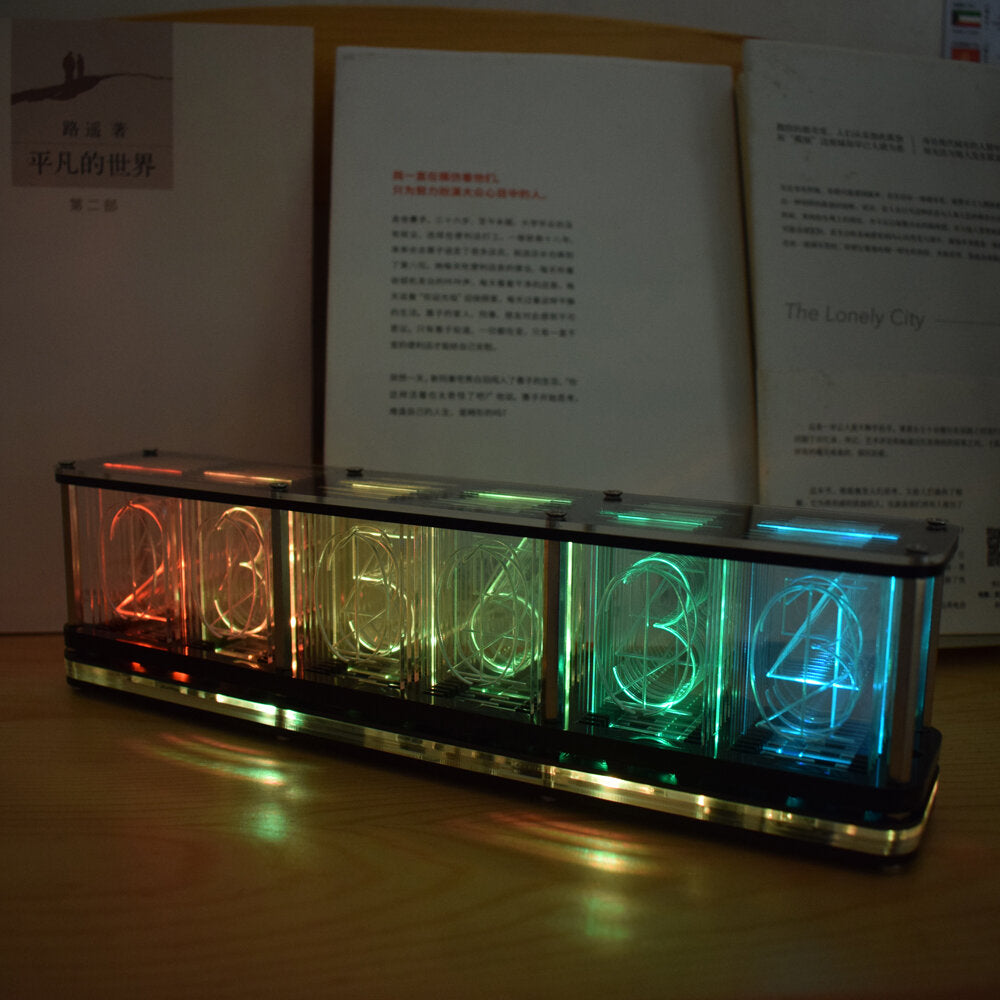 Glow Clock Full Color RGB Glow Tube Clock LED Music Spectrum Kit