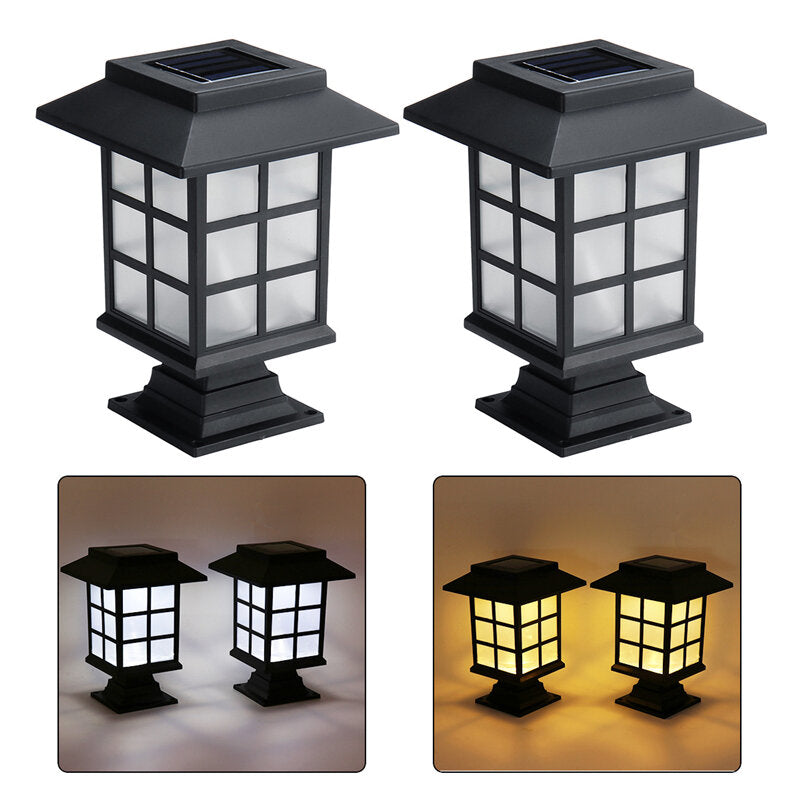 2PCS Solar Garden Lamps Solar Pathway Lights IP65 Waterproof Garden LED Lights Outdoor Solar Landscape Lights For Lawn Patio Yard Pathway