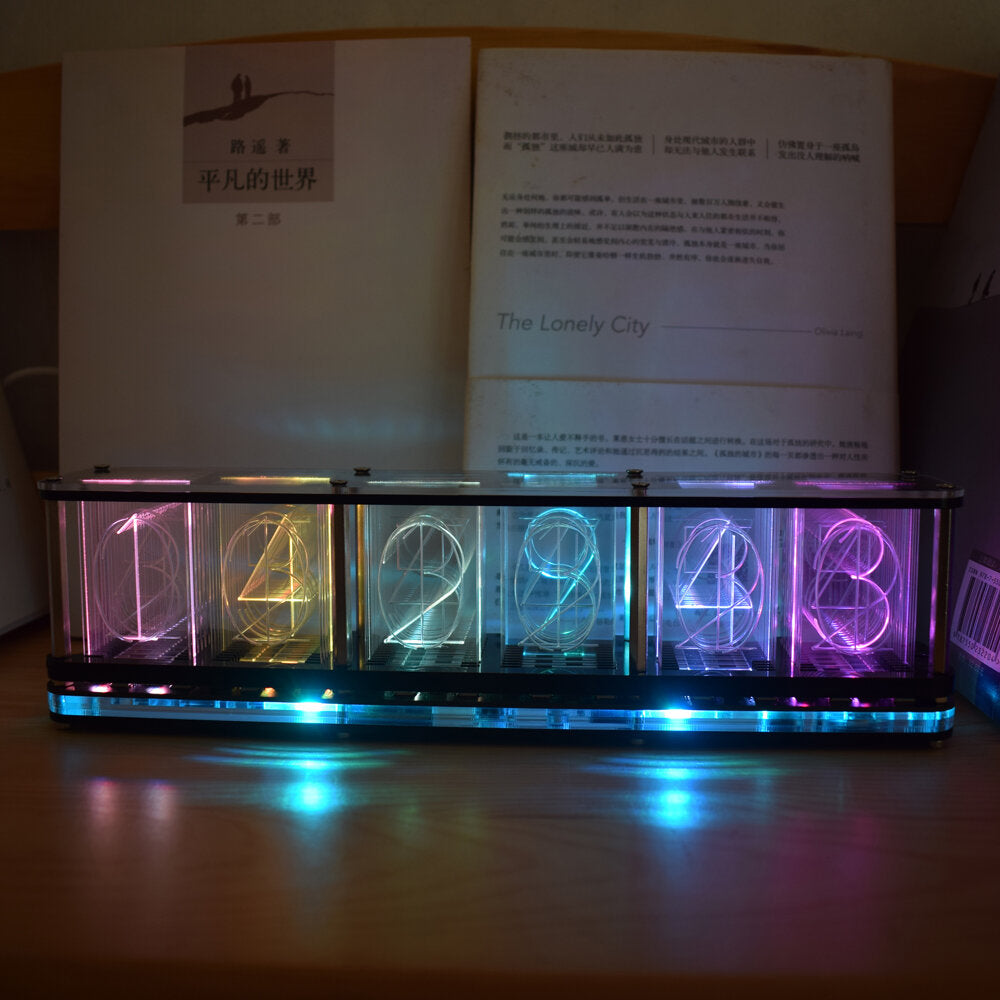 Glow Clock Full Color RGB Glow Tube Clock LED Music Spectrum Kit