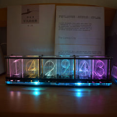 Glow Clock Full Color RGB Glow Tube Clock LED Music Spectrum Kit