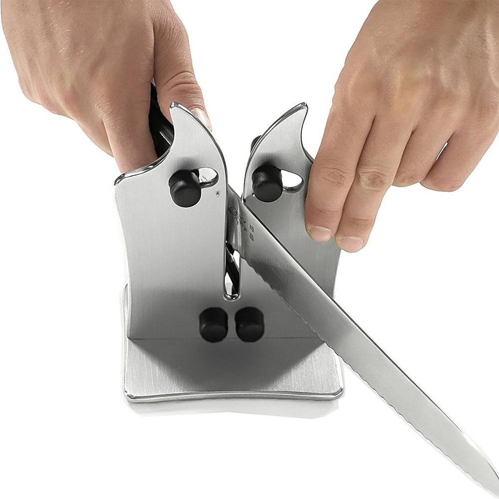 Knife Sharpen Stone Kitchen Knife Sharpener Polishes Serrated Beveled And Standard Blades Household Sharpener Polishes Serrated