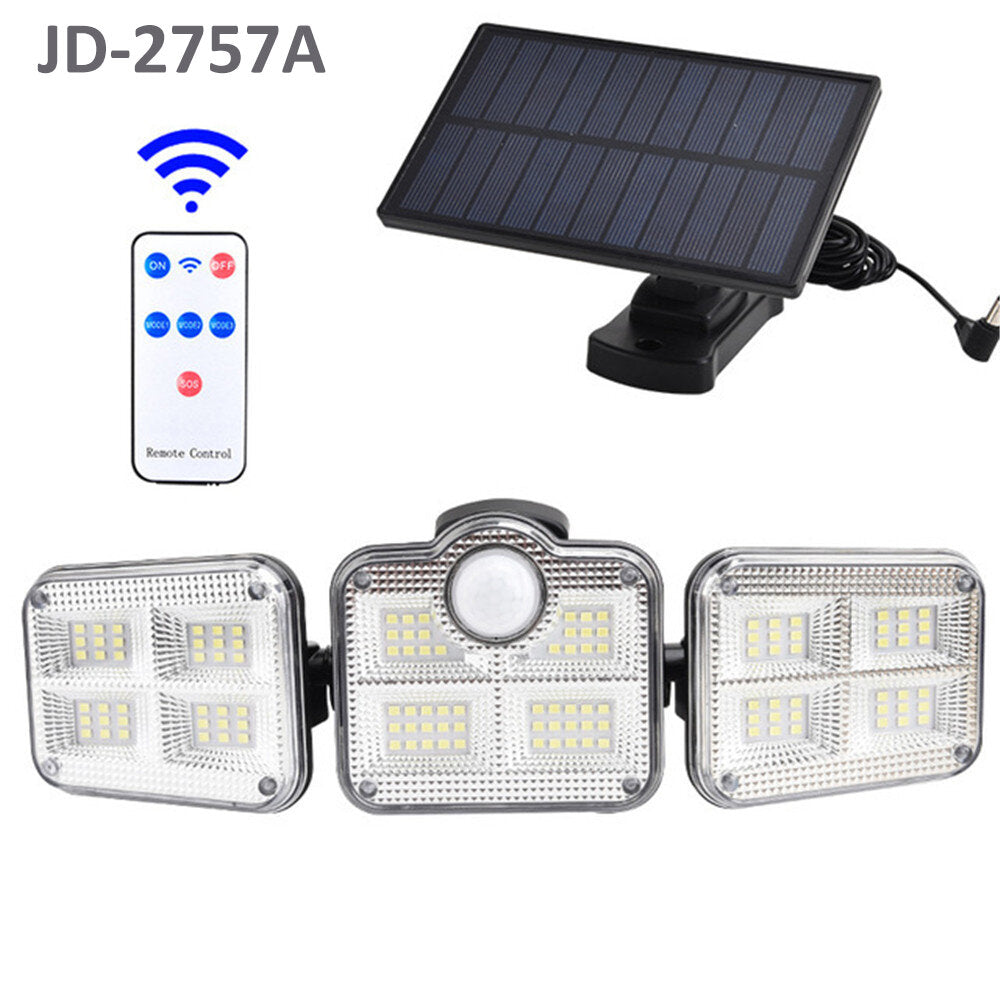 122LED Solar Walkway Lights 3 Modes Motion Sensor Outdoor Garden Street Lamp Adjustable