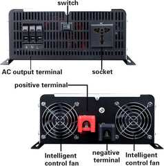 GreenZech VR Inverter | 10000W 12000W Peak | 5000W 6000W Rated | 12V to 96V DC to 220V AC Pure Sine Wave Station