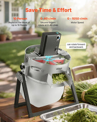 Greenzech Electric Bowl Leaf Trimmer 370mm – Brushless Motor Dual Wet/Dry Hydroponic Bud Trimmer with Transparent Lid & Collection Bag