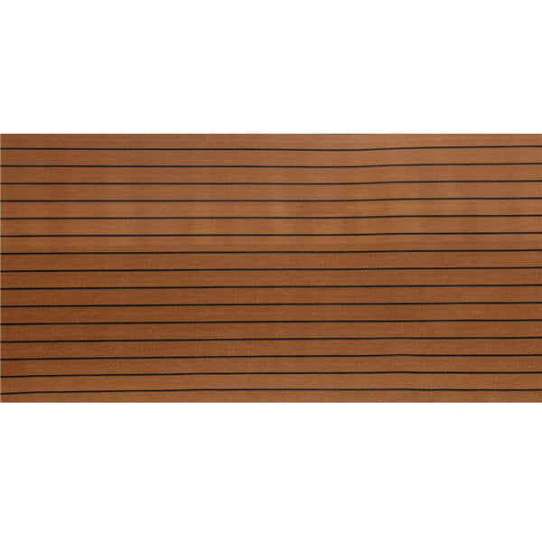 2500x1000x6mm EVA Foam Brown With Black Line Teak Sheet Boat Yacht Synthetic Teak