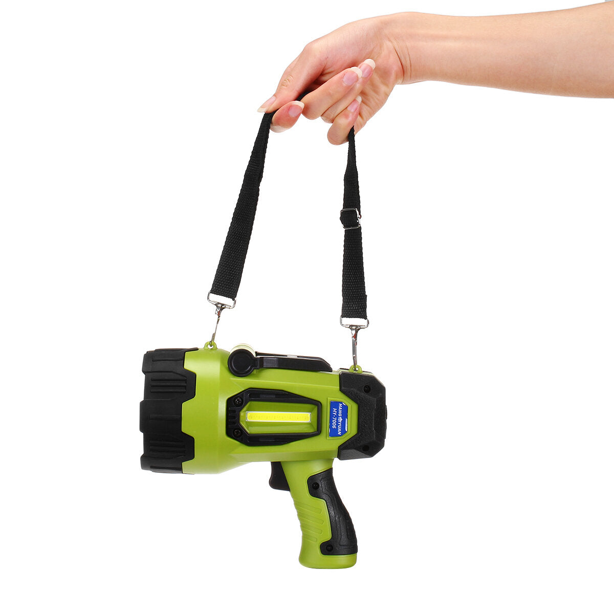 Long Shoot Strong LED Spotlight With Sidelight Multifunctional Outdoor Handheld Searchlight Powerful Flashlight