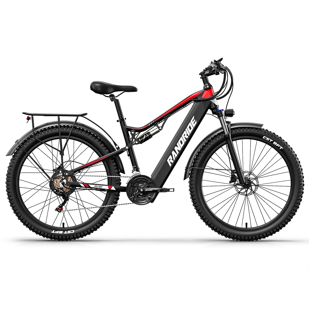 48V 17AH 1000W Recommended Top Speed 25KM/H 27.5*2.4 Inch Electric Bicycle 80-90KM Mileage Range Max Load 120KG