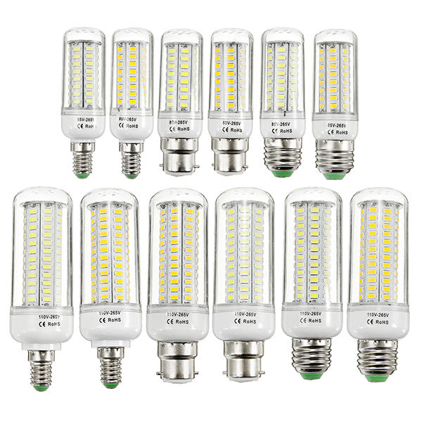 E27 E14 B22 5W 11W SMD 5730 High Bright Pure White Warm White LED Corn Light Bulb AC110-265V